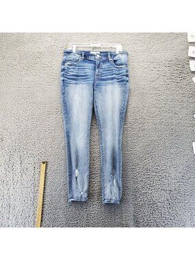 BKE Jeans Womens Size 28 Blue Gabby Curvy Fit High-Rise Skinny Distressed Denim